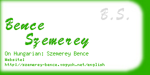 bence szemerey business card